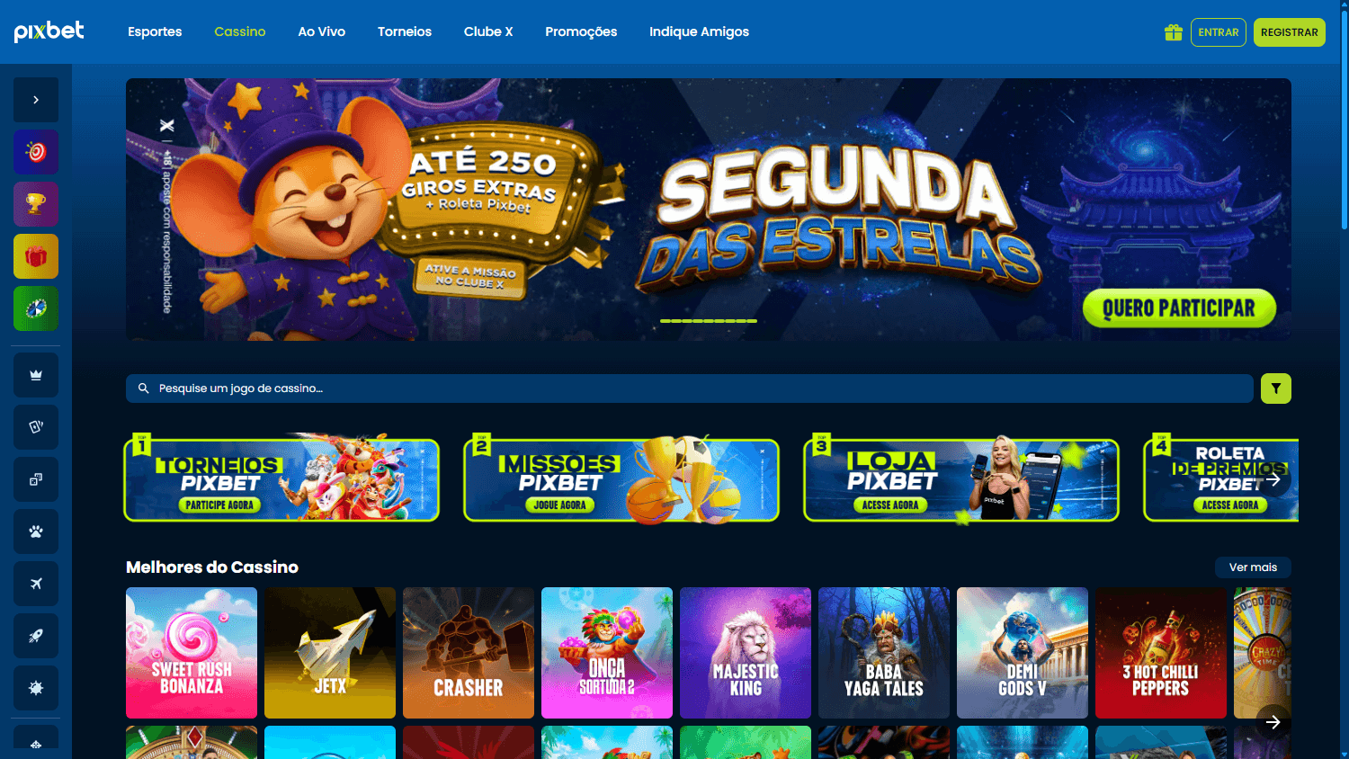 Pix Bet Casino Desktop screenshot